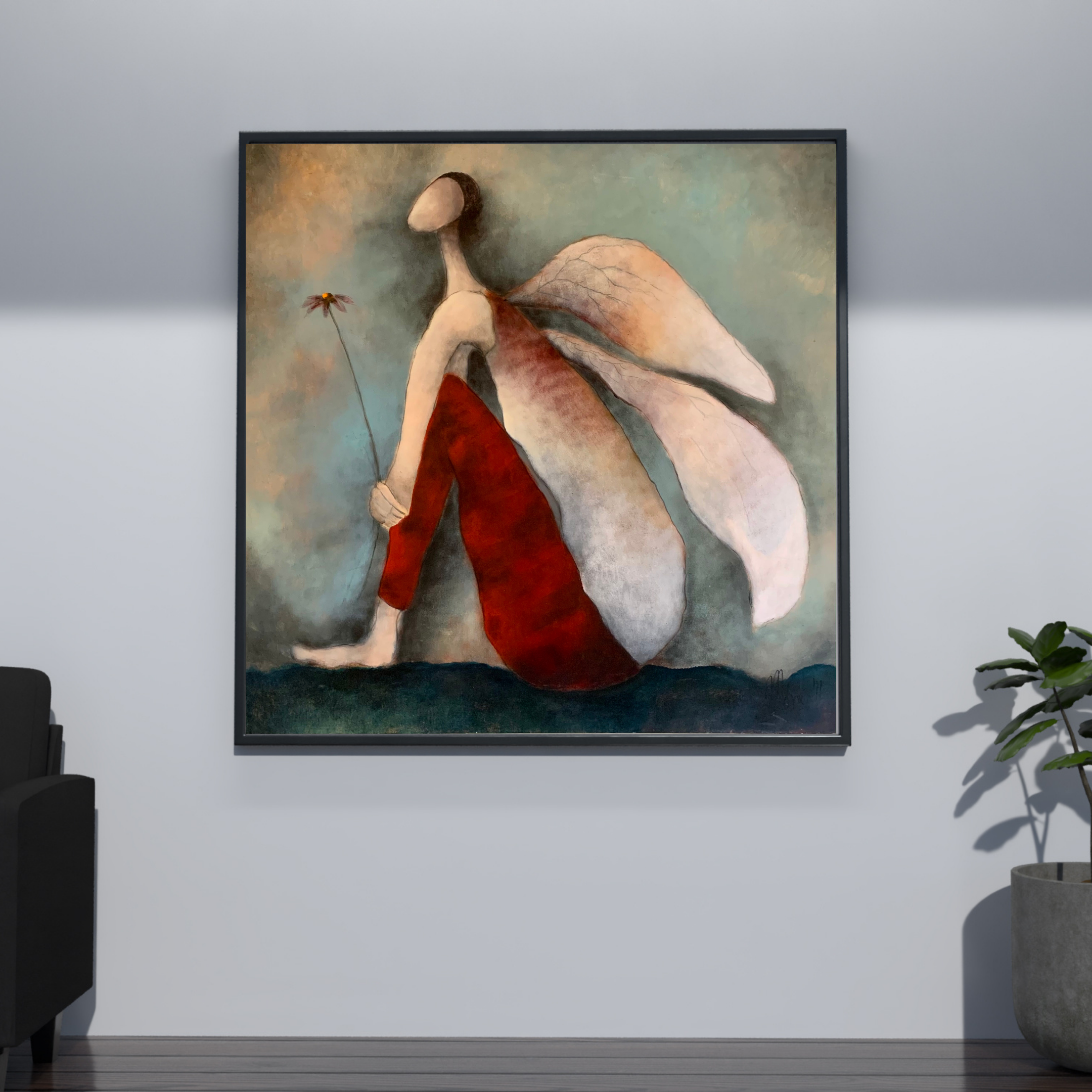 Woman with wings