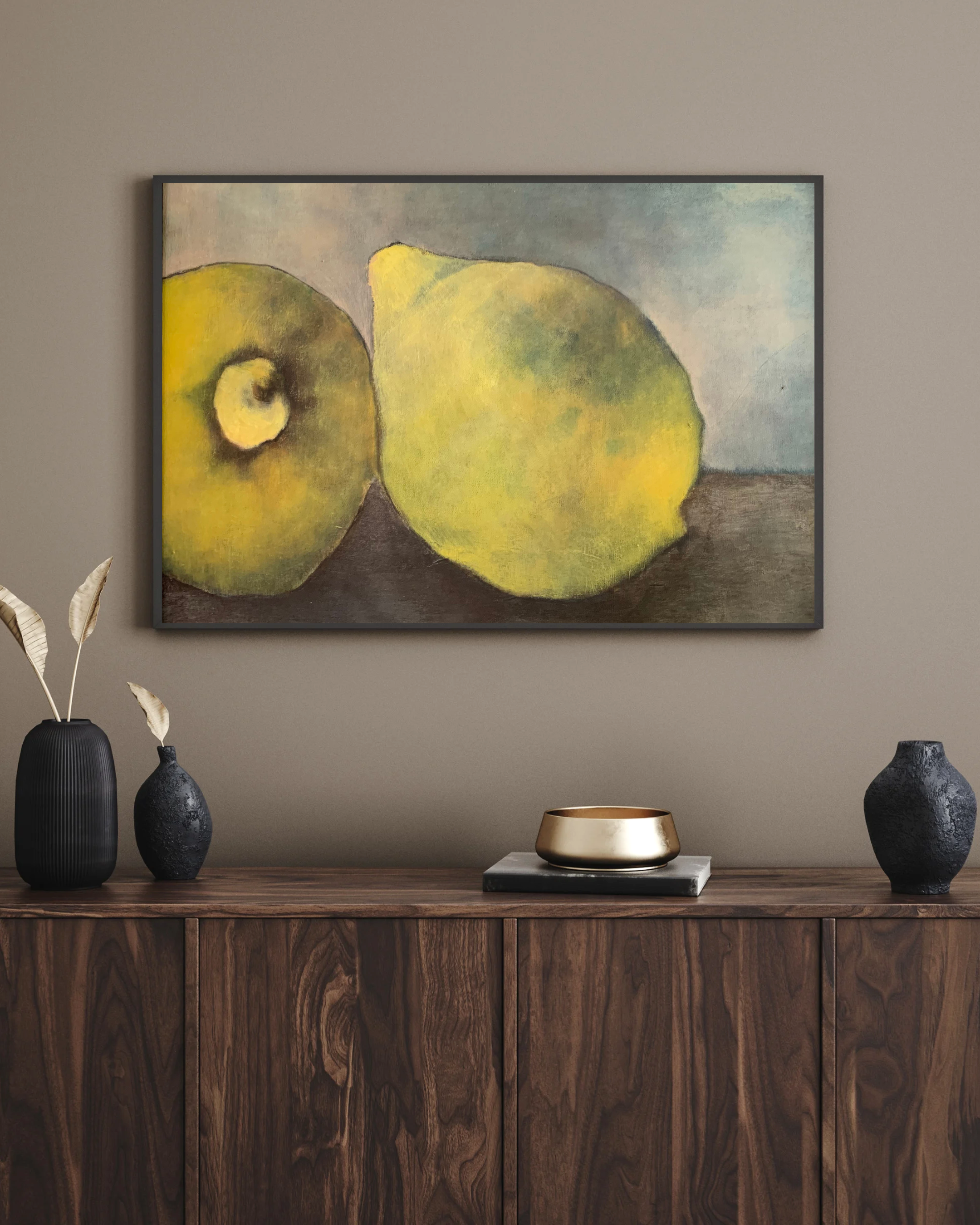 Brown minimal wall art