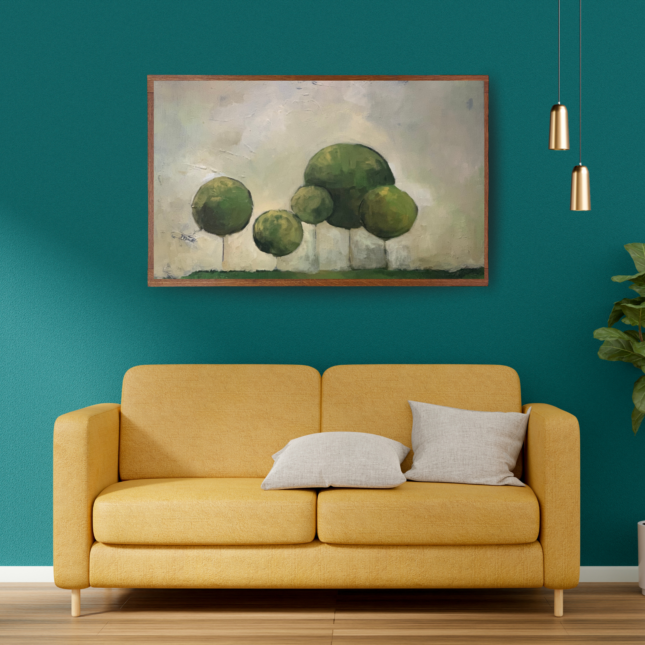 Yellow green interior