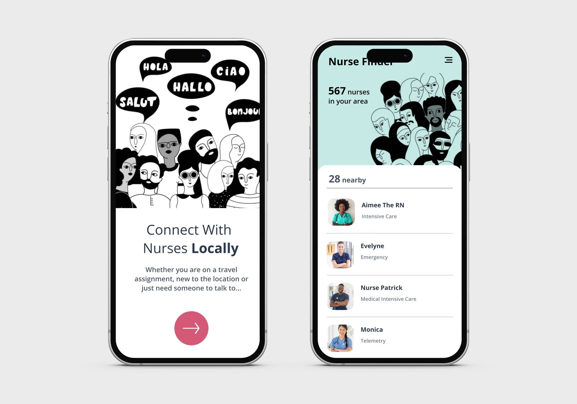 App screens