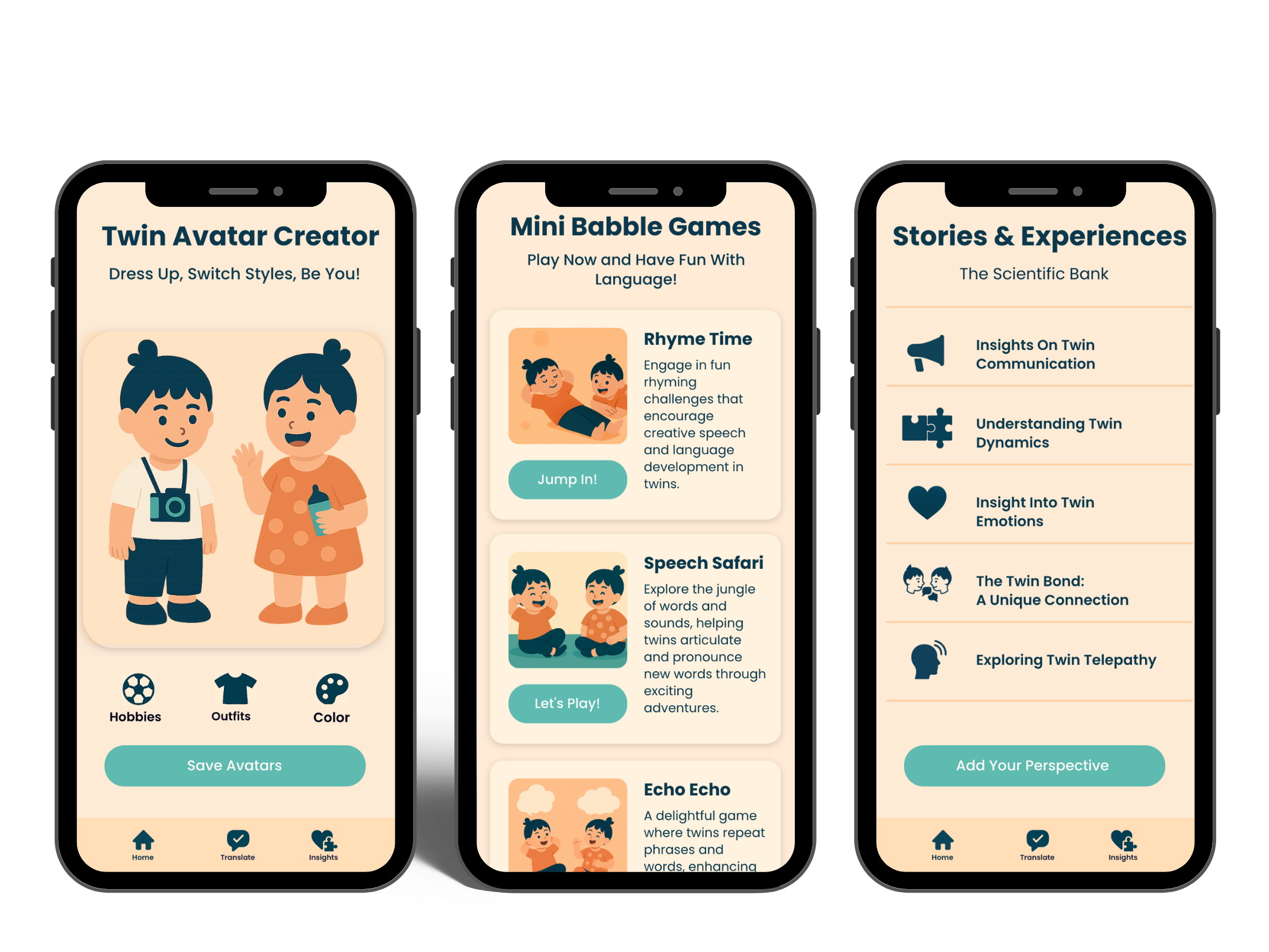 Twin Avatars & Mini Babble Games