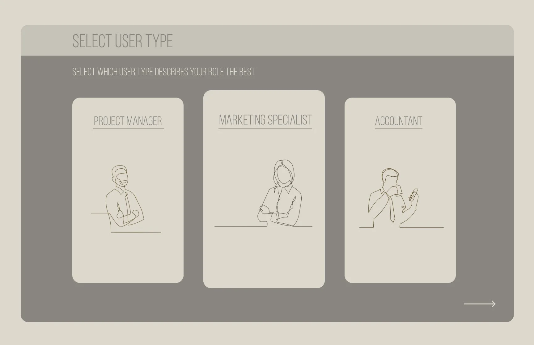 Select User Type