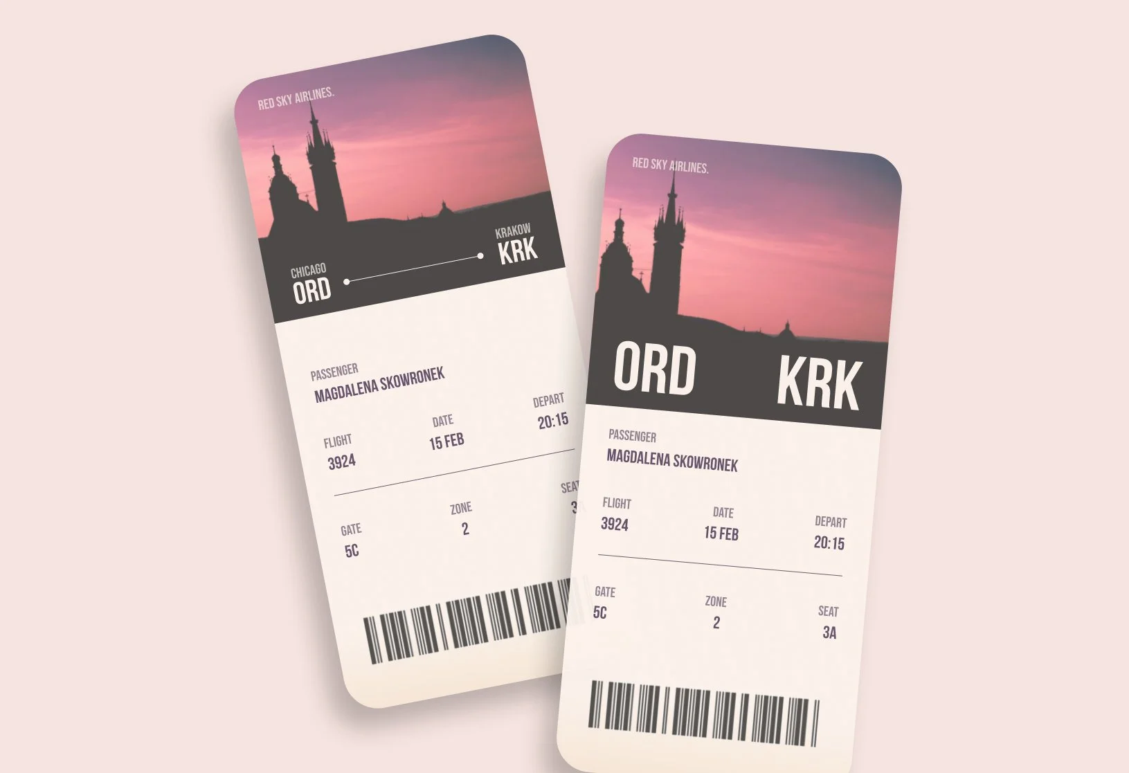 Boarding Pass Red Sky Airlines