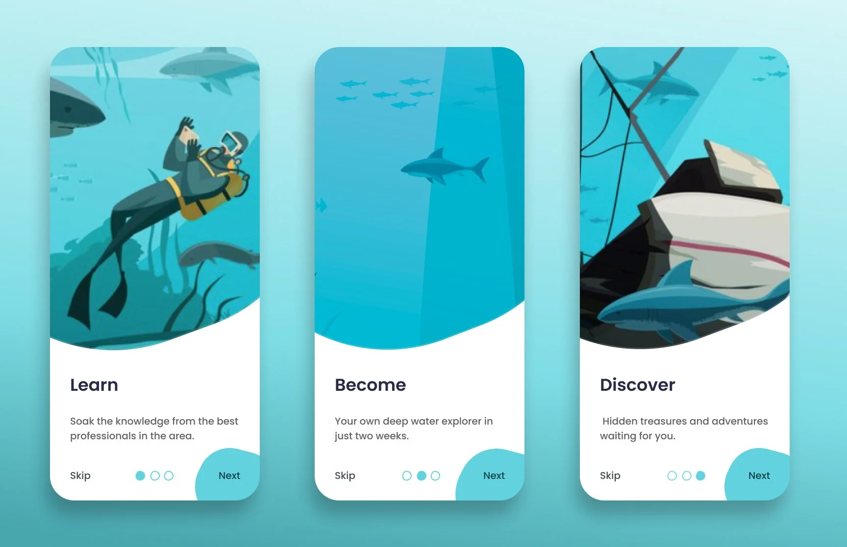 Onboarding Scuba Diving Lessons
