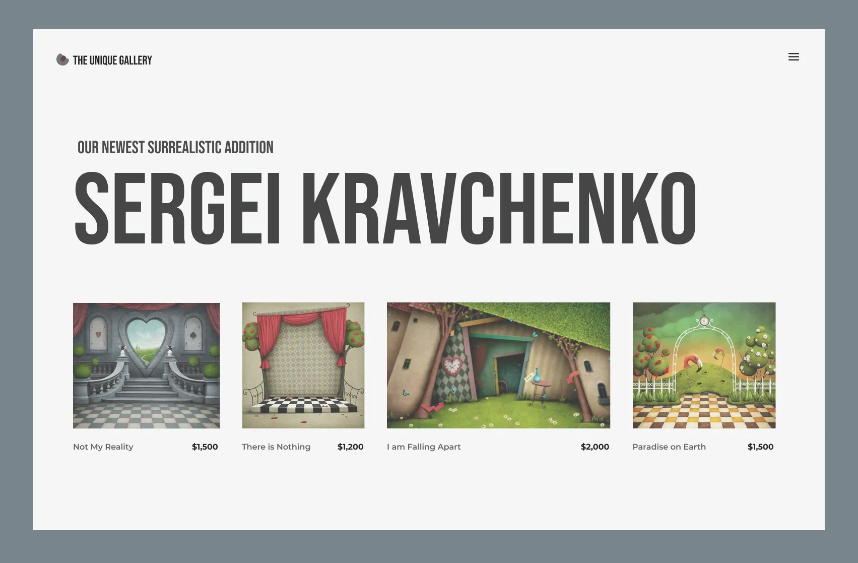 Pricing: Art Gallery
