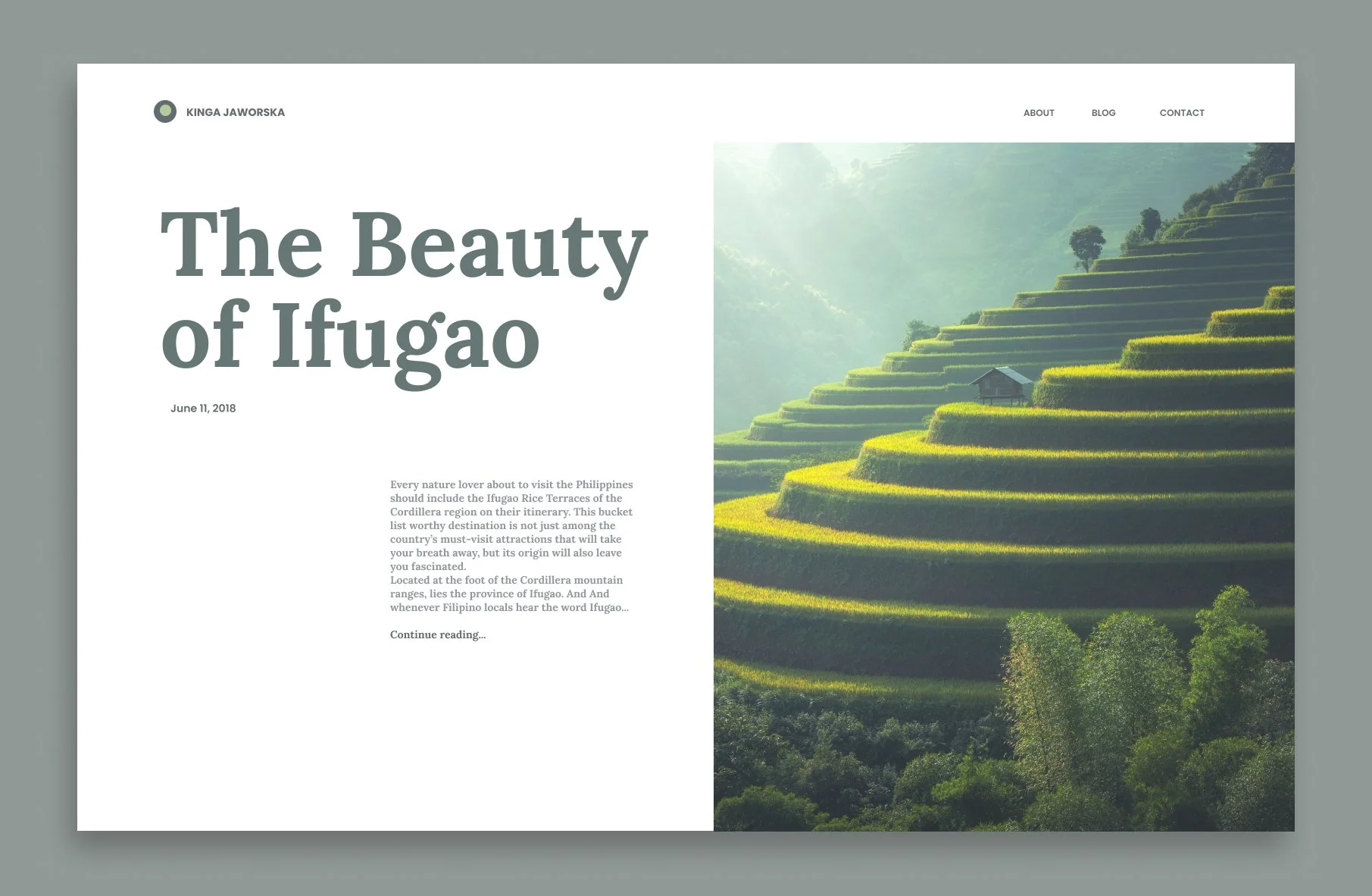 Blog Post: Ifugao Rice Terraces