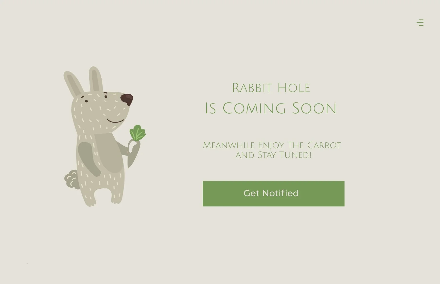 Coming Soon Rabbit Hole