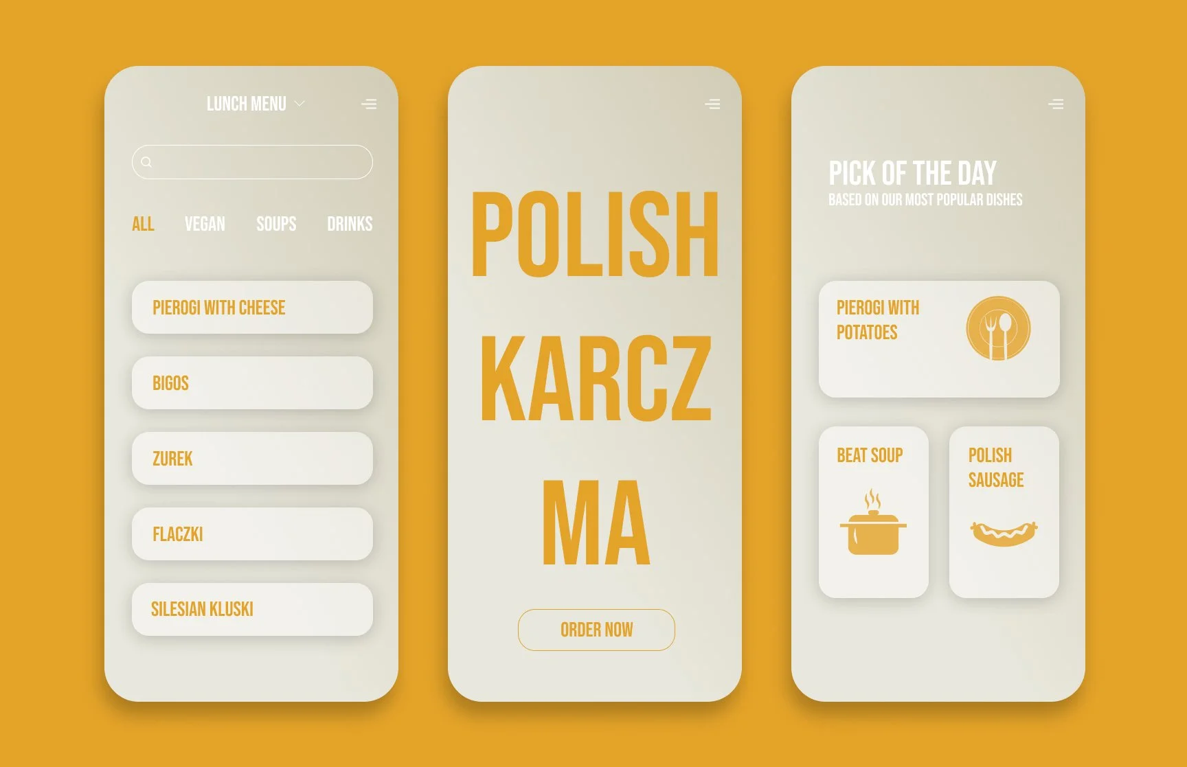 Food and Drink Menu