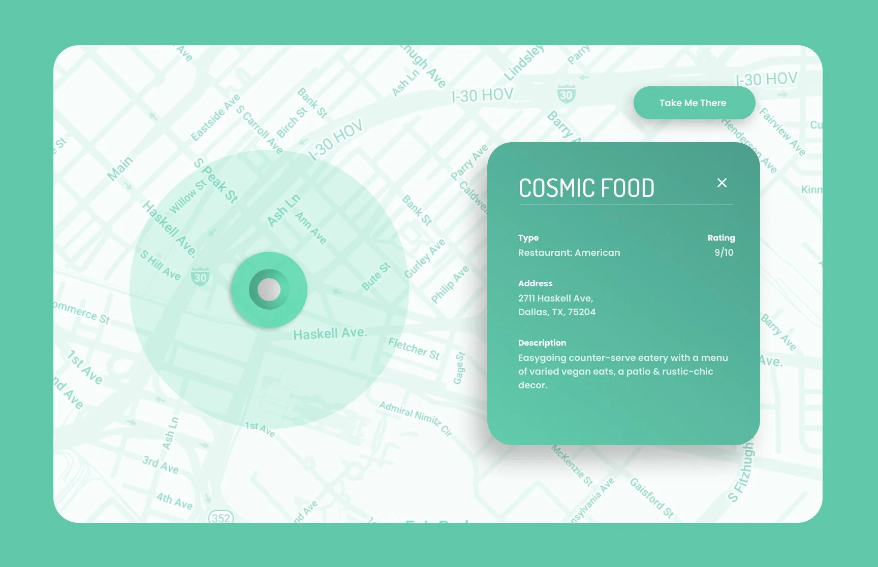 Map: Cosmic Food